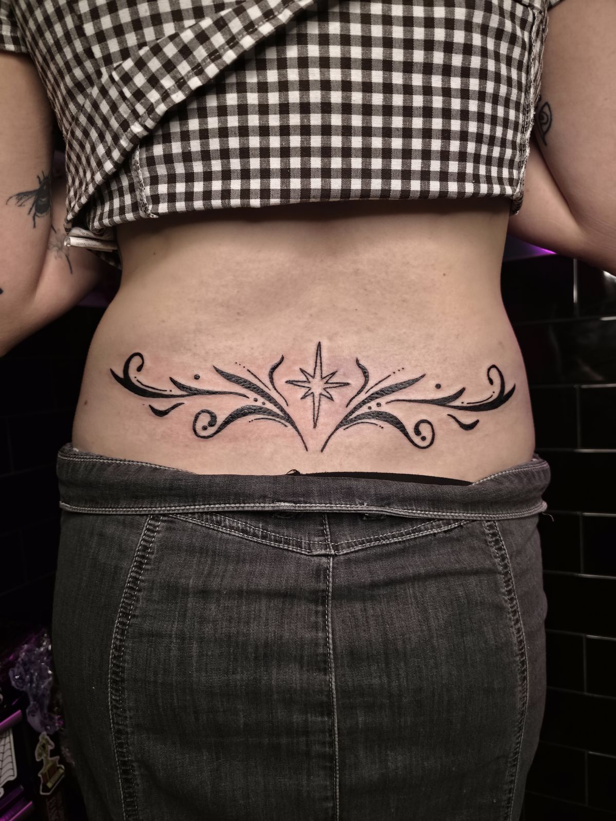 TRIBAL — LOWER BACK tattoo — blackwork, lower back — by Kayleigh Chaos, tattoo artist in Perth, Scotland